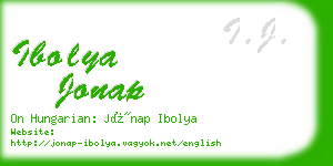 ibolya jonap business card